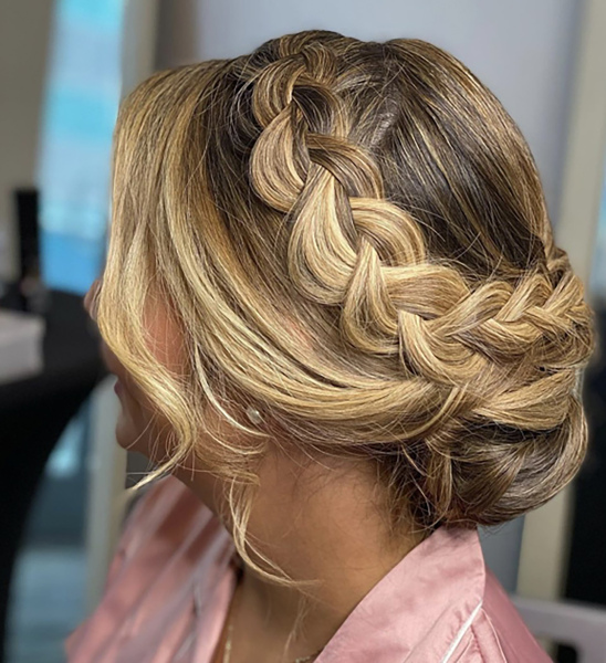 Bridal Hairstyle Updo with braid