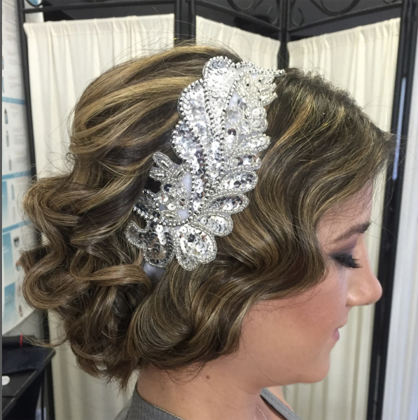 Bridal Updo Hairstyle with diamond Barrett