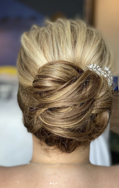 Bridal Updo Hairstyle with Barrett